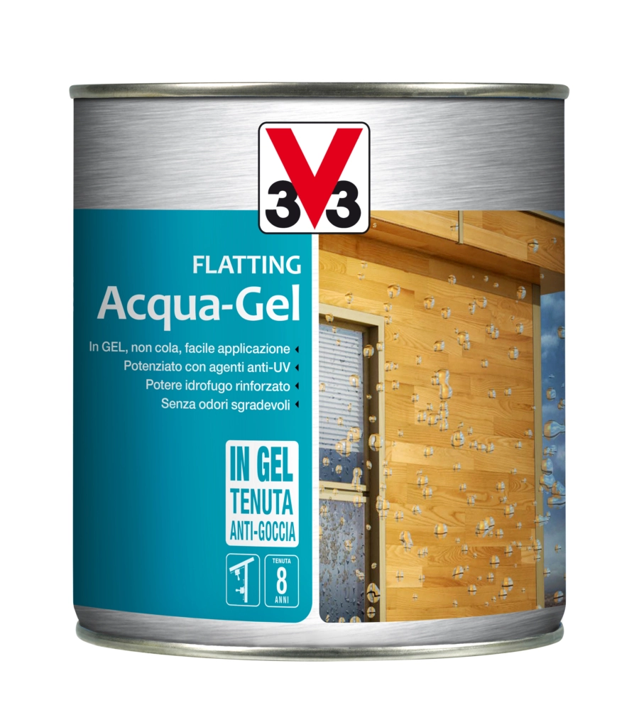 Flatting acqua-gel, colore noce chiaro - 0,75 litri